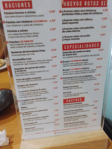 Stige Pizza Menu