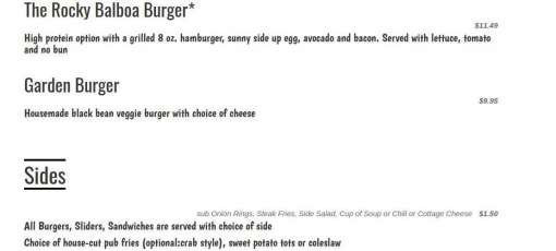 Burger King Menu