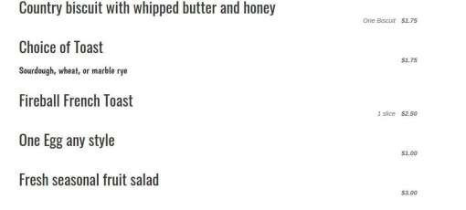 Burger King Menu