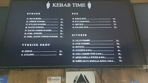 Kebab Time Menu