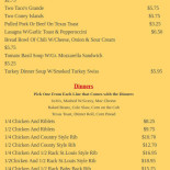 Lagkagehuset Menu