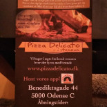Delicato Stenovns Pizza Menu