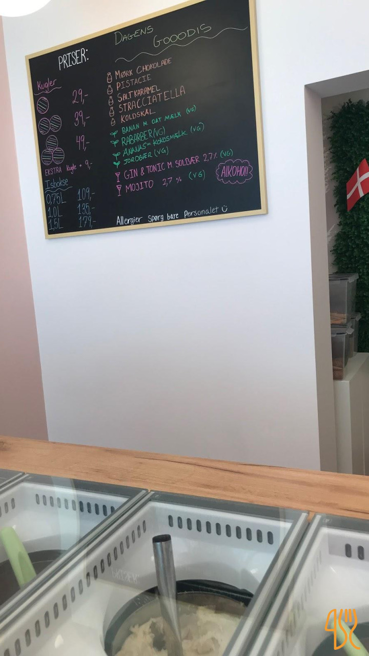 Odense Ismejeri Gooodis Menu