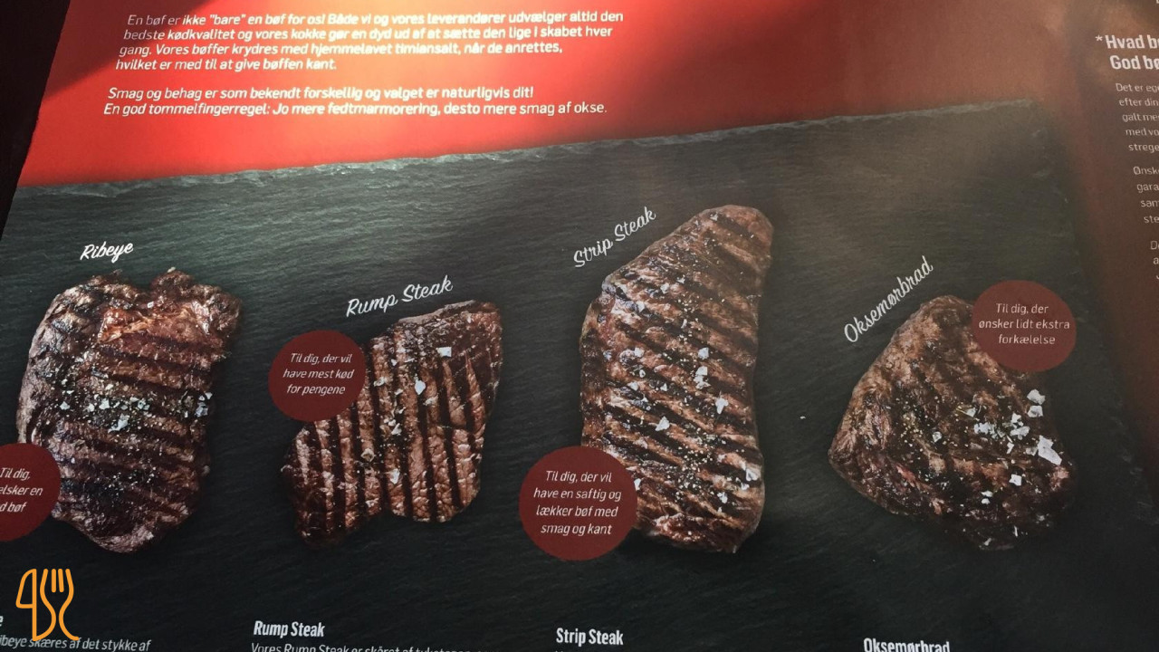 Jensen's Boefhus Menu
