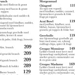 Cafe Fleuri Menu