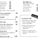 Cafe Fleuri Menu