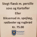 Odense Golfklubs Menu