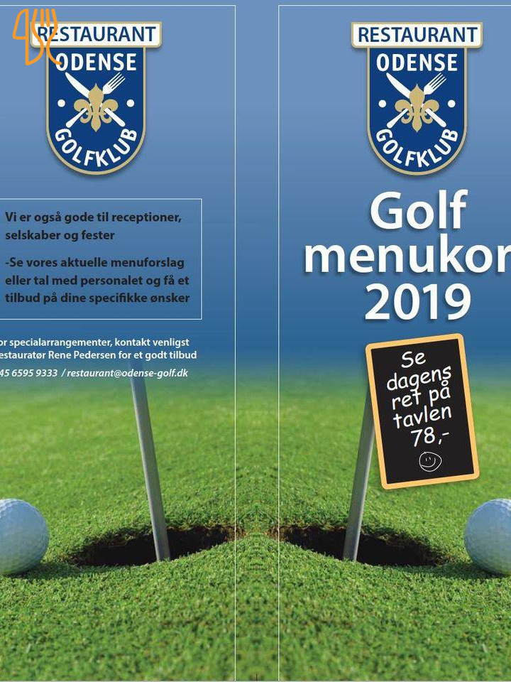 Odense Golfklubs Menu
