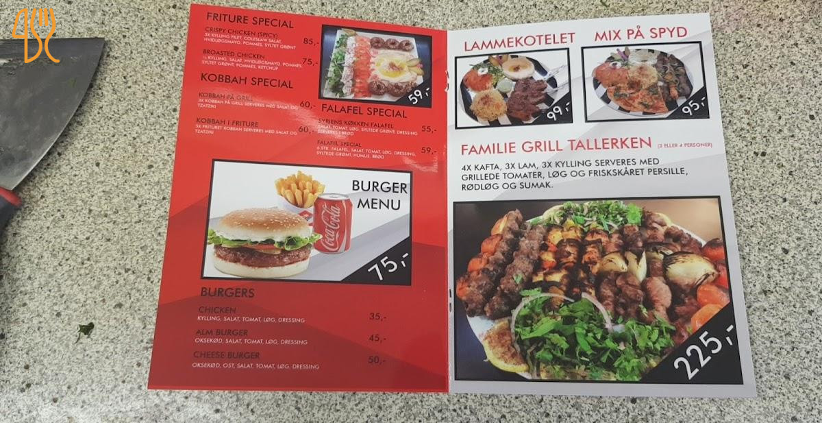 Syriens Køkken Menu