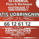 Istanbul Pizza Barbeque Menu