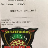 Vesterbro's Pizza Grill Menu