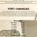Downtown Sandwich Burgers Menu