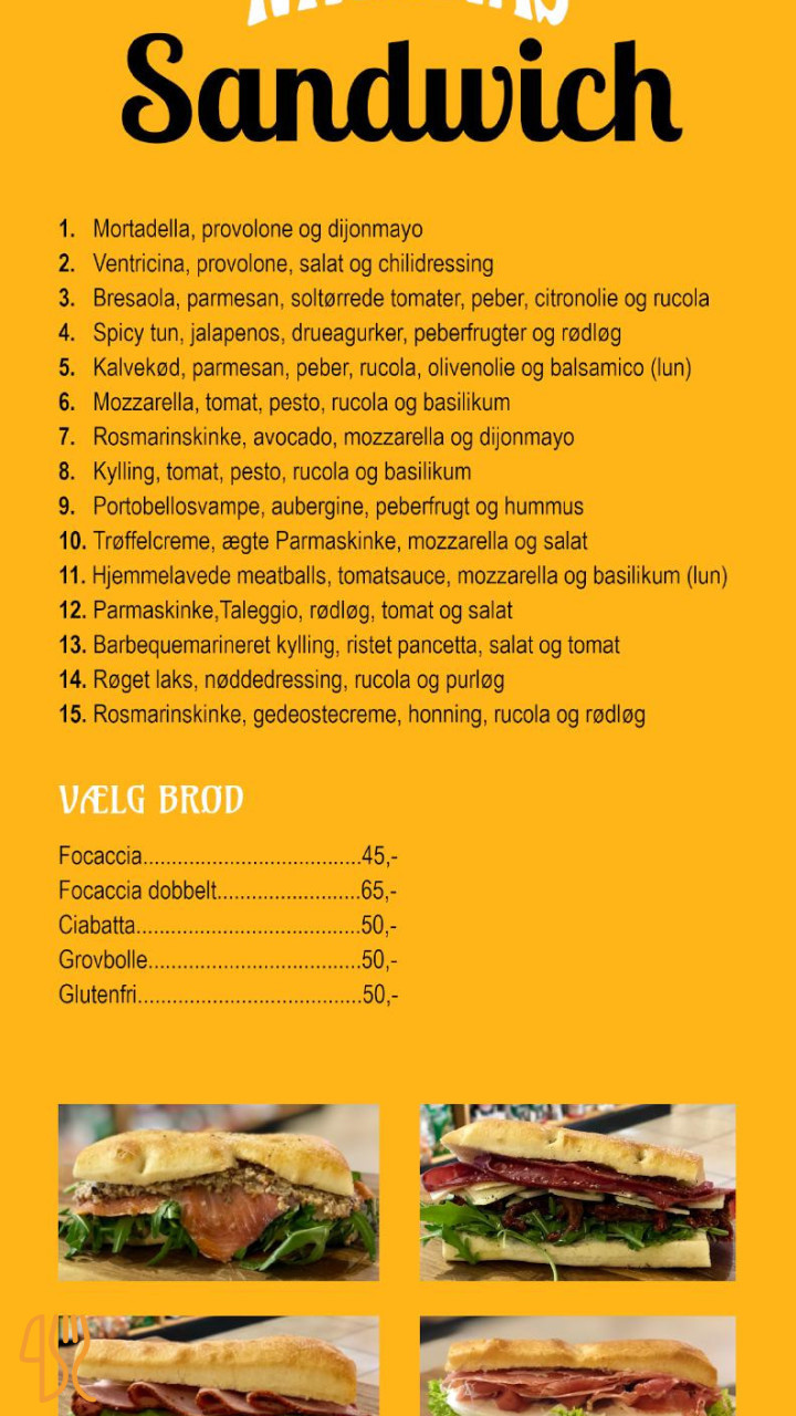 Mammas Specialiteter Menu