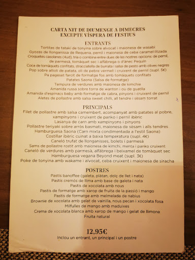 Saelhunden Menu