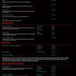 Isola Pizza Menu