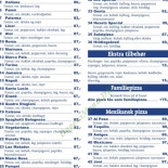 Lazio Pizzeria Og Menu