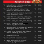 Hyggehjoernets Pizzacafe Menu