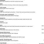 Brasserie Belli Menu