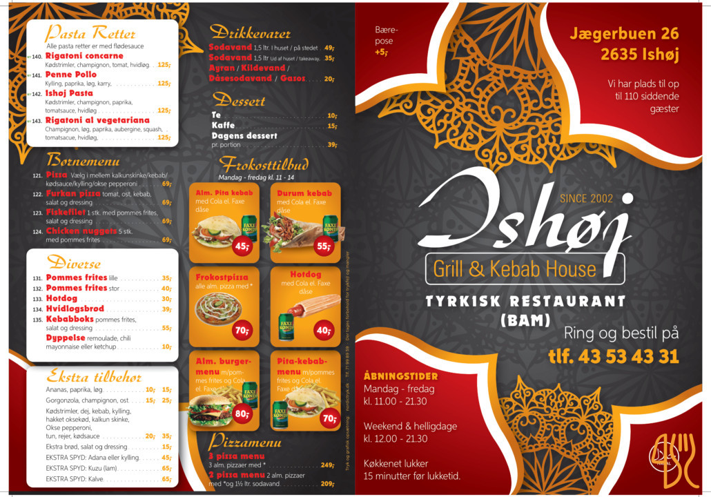 Ishøj Tyrkisk Bam Aps Menu