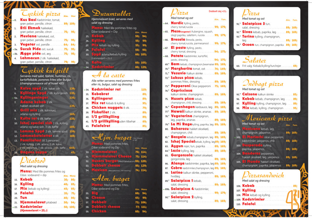 Ishøj Tyrkisk Bam Aps Menu