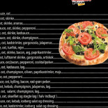 Vagabondos Pizzabar Menu