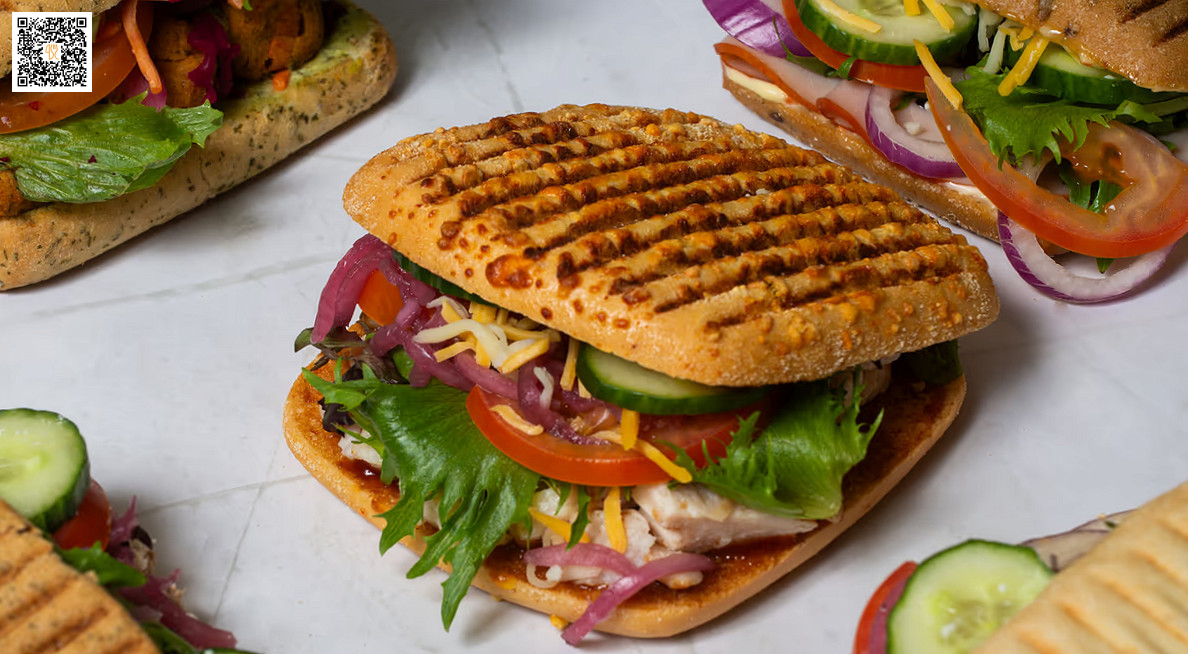 Delicious Sandwich And Juice Mad