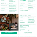 Vital Foods Menu