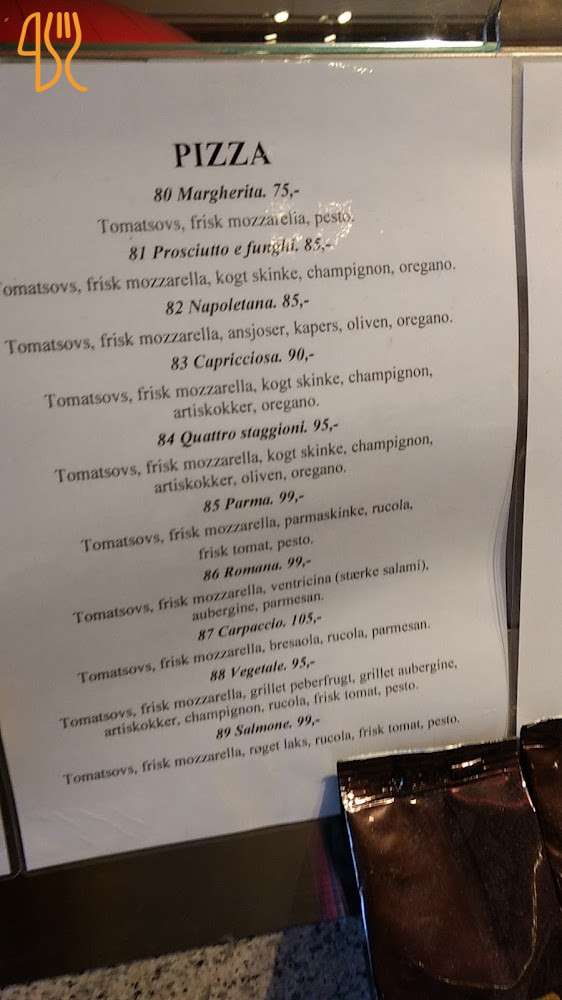 Delizioso Menu