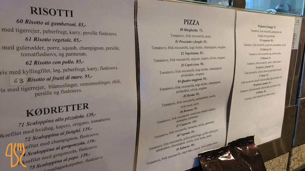 Delizioso Menu