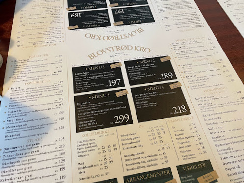 Blovstroed Kro Menu