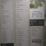 One Way Pizza Menu