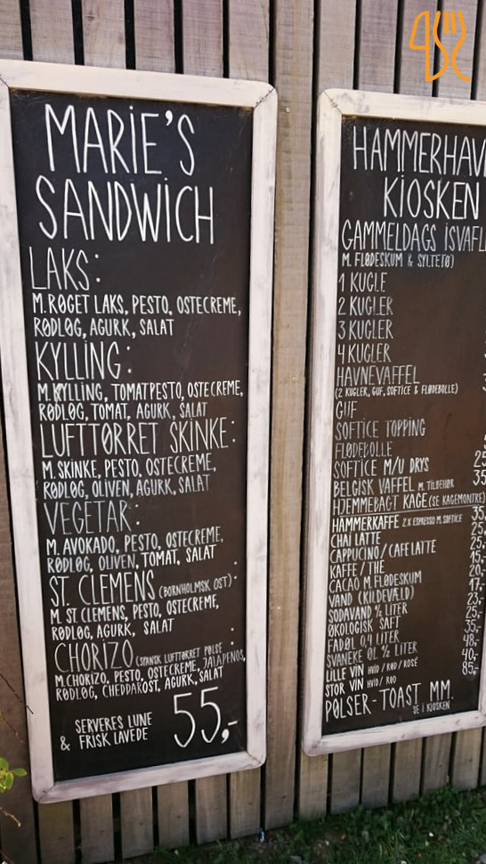 Kiosk Hammerhavn Menu