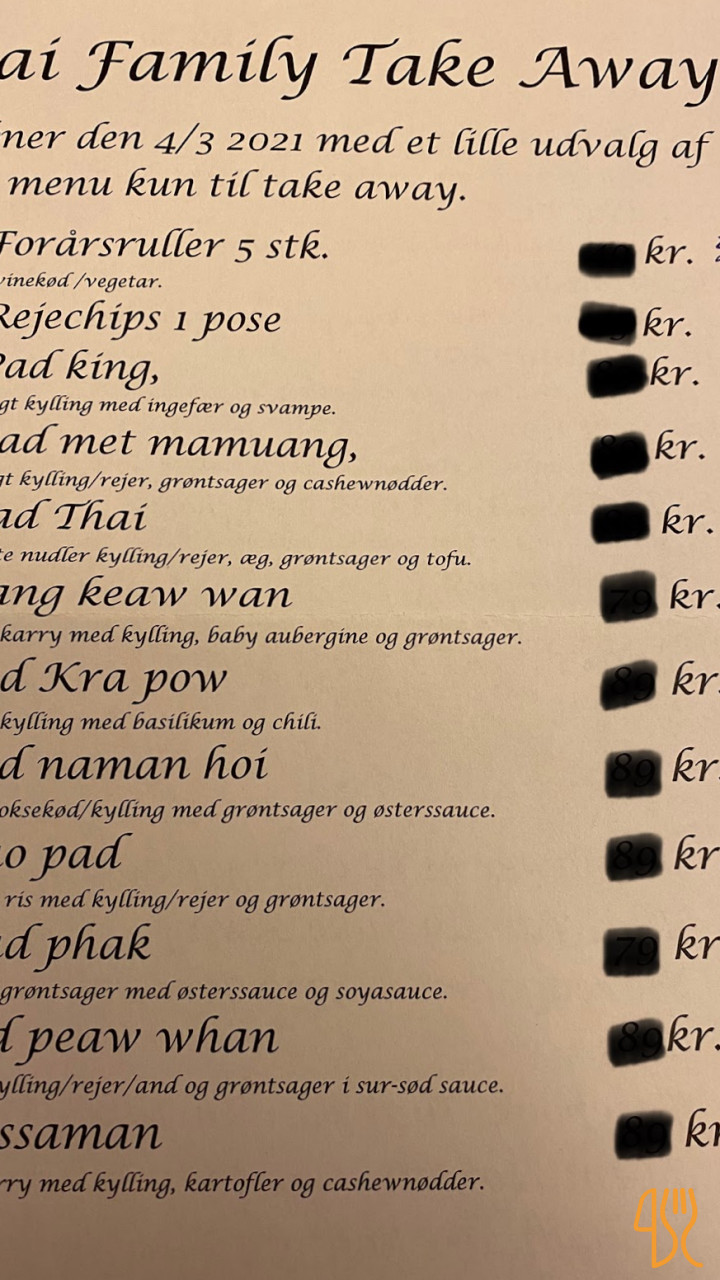 Thai On Menu