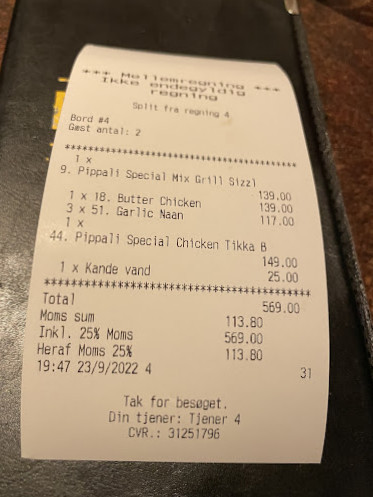 Pippali Indian Grill Menu
