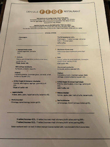 Den Lille Fede Menu