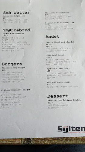Cafe Sylten Menu