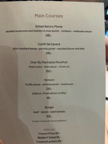 Aristo Café Menu