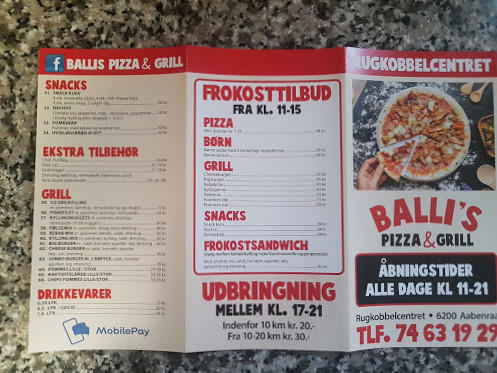 Ballis Pizza Grill Menu