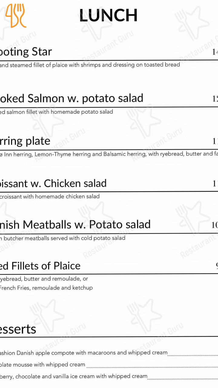 Mandø Kro I/s Menu