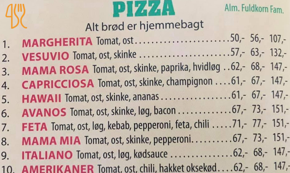 Hos Nihat Menu