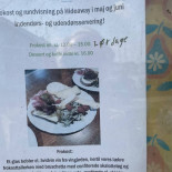 Café Udsigten Menu
