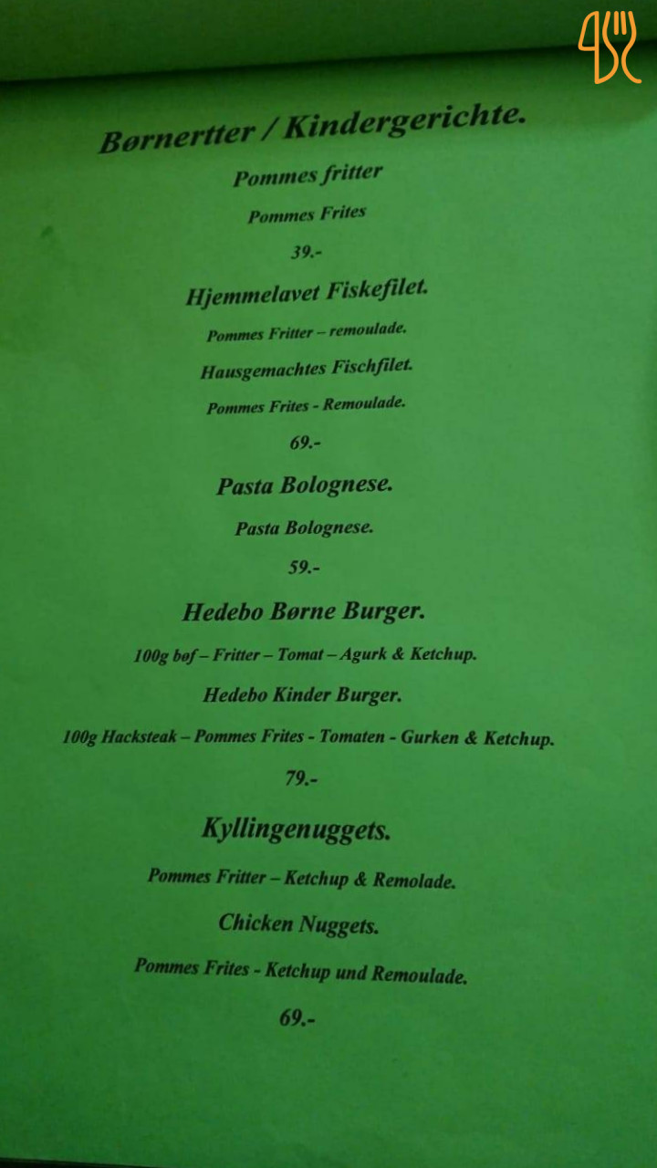 Hedebo Menu
