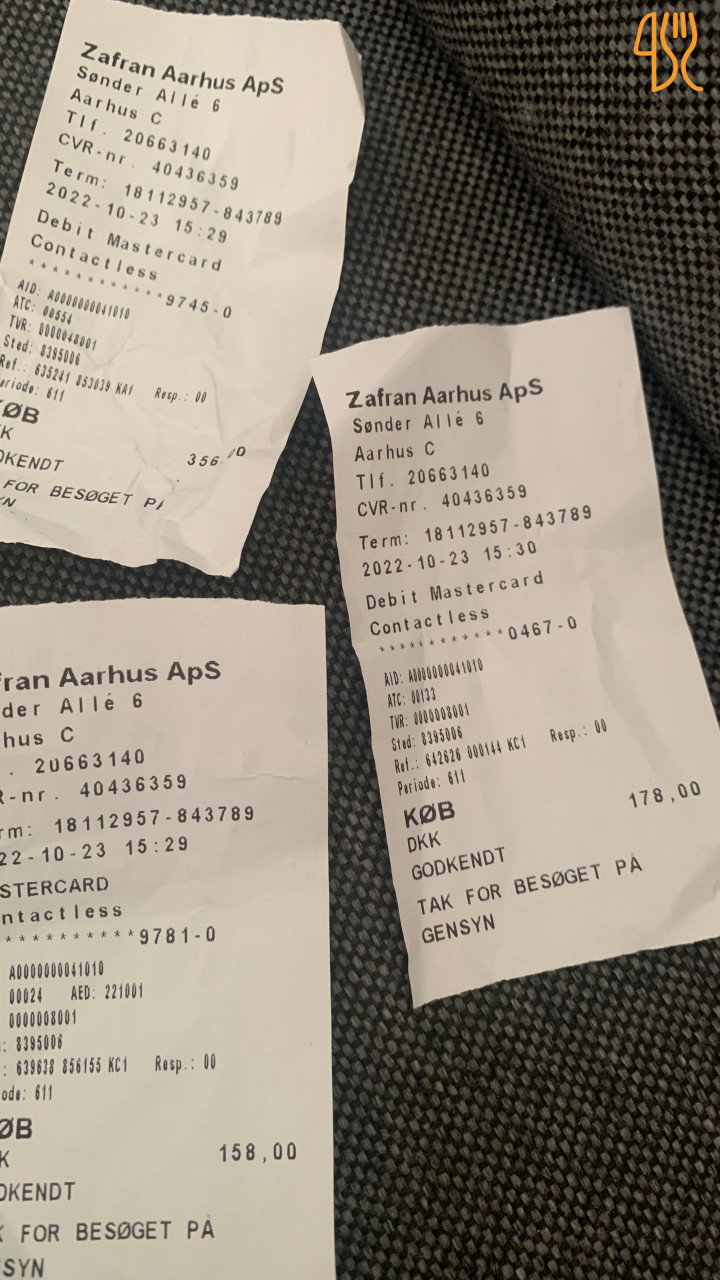 Zafran Menu