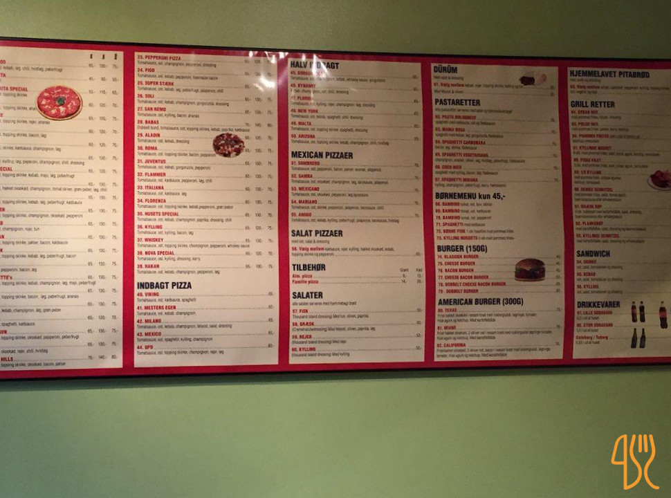Nova Pizza Menu