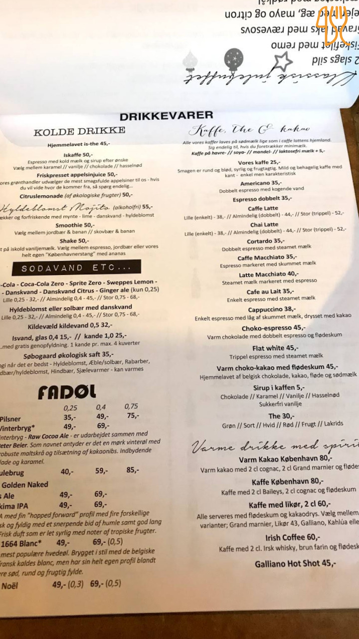 København Café Og Bistro Menu