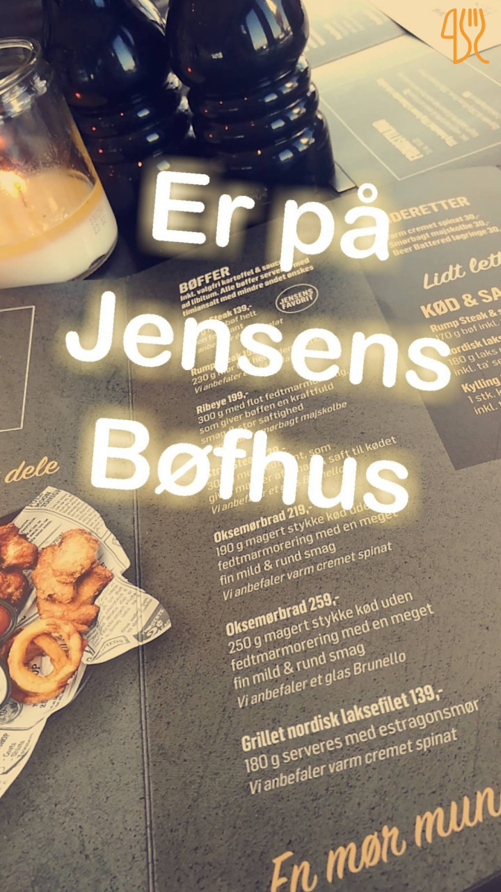 Jensens Bøfhus Menu