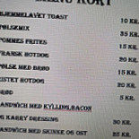 Marskhallen Cafeteria V/britta Moldt Menu