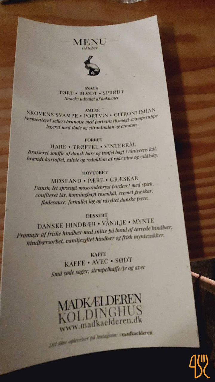 Madkælderen Koldinghus Menu