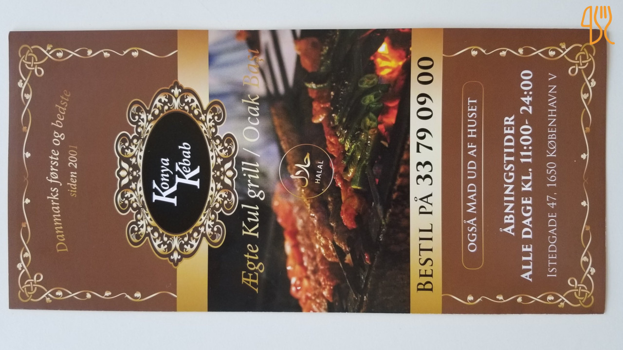Konya Kebab Menu