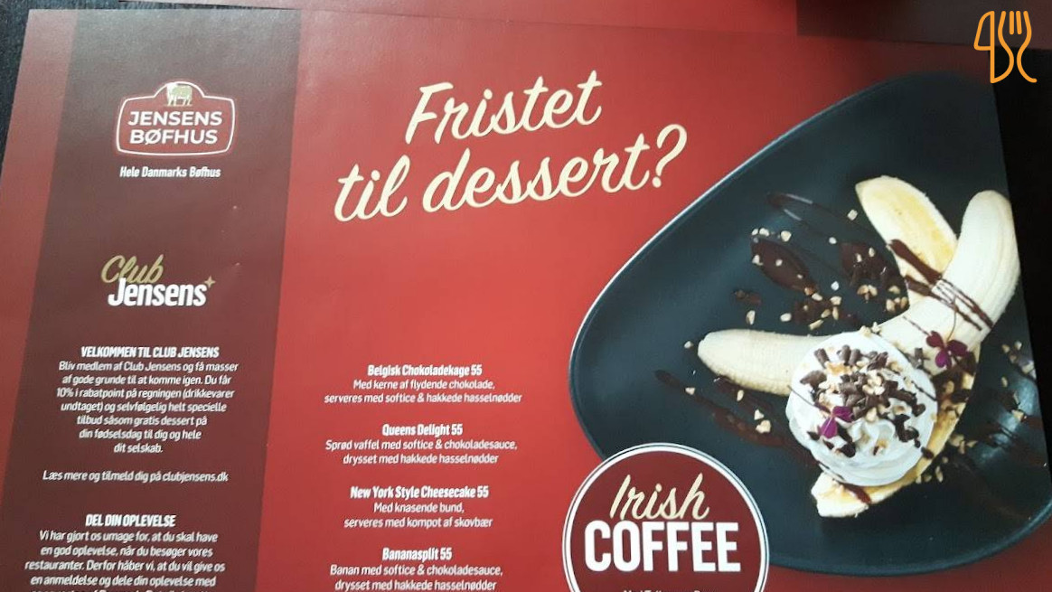 Jensens Bøfhus Menu